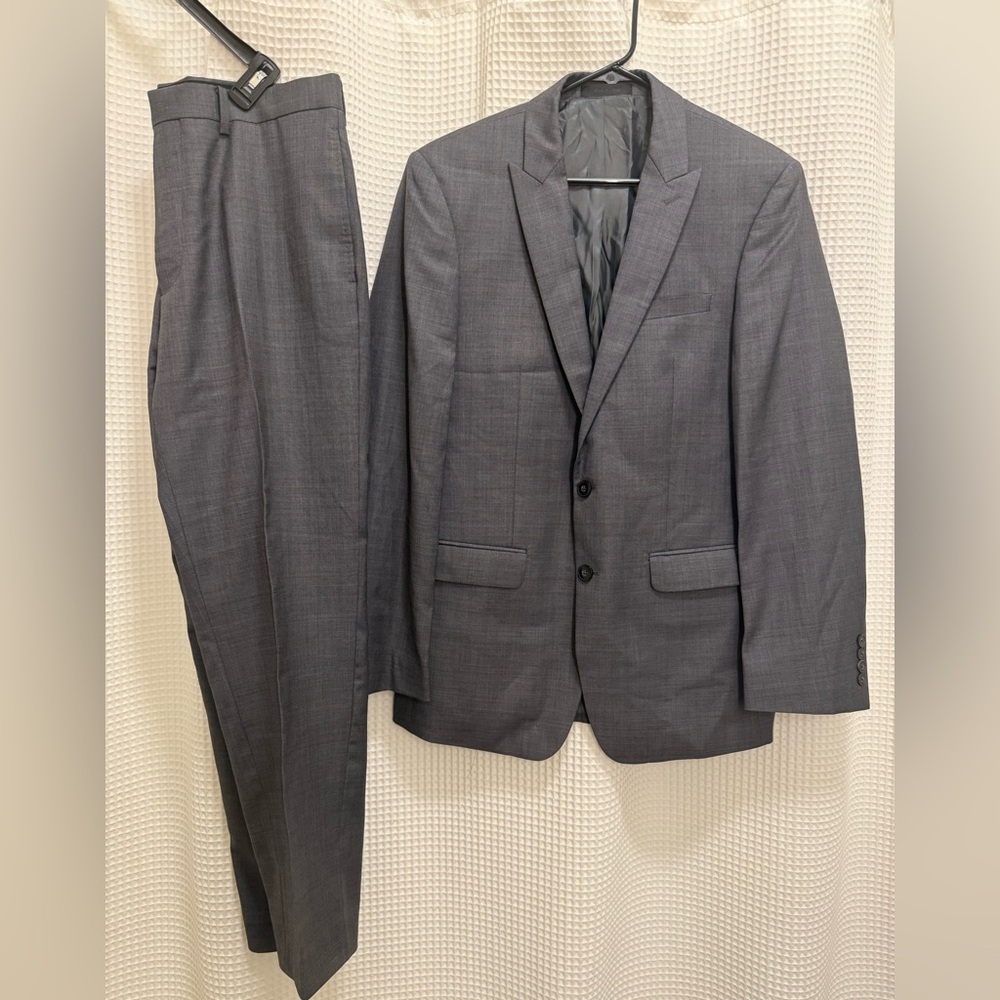 Calvin Klein Gray Slim-Fit Suit